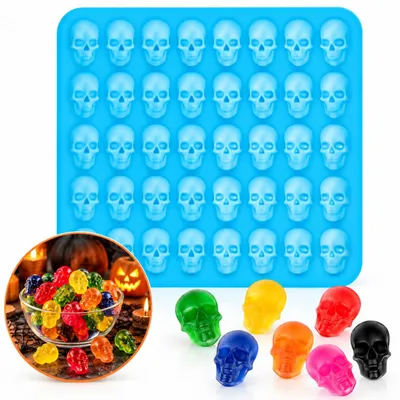 Produktbild von Silikonform Totenkopf - Hitzebeständige Backform für Kekse Kuchen und Spiegeleier