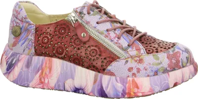 Produktbild von LAURA VITA Sneaker Nikito 57 mauve/flieder/lila/rose Leder mit bedruckter Plateausohle und herausnehmbarer Lederinnensohle Größe 40 EU
