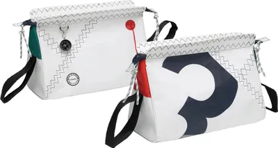 Image de Trousse de toilette Sea Shell en toile, blanc / bleu marine