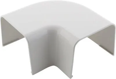 Produktbild von Kabelkanal Eckstück 90° Flach, 80 x 60 mm, Weiß - Kabelkanal Zubehör