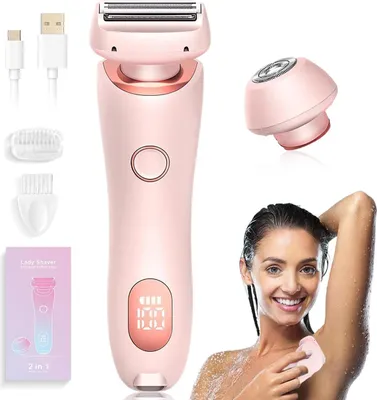 Obrázek produktu pro Dámský elektrický holicí strojek na obličej, tělo a intimní partie, voděodolný, dobíjecí baterie