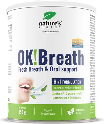 Produktbild von OK! Breath - für Mundgeruch, Natürlicher Atemerfrischer - Nature's Finest - 150 g