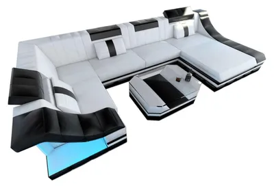 Produktbild von Wohnlandschaft Turino U-Form in Leder