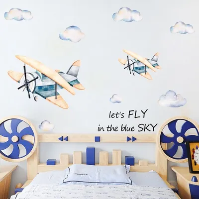 Produktbild von Flugzeuge Wandaufkleber für kreative Räume KP16576