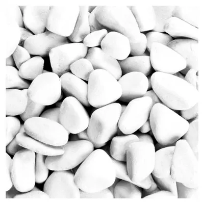 Produktbild von Gerundete Dekosteine 7-15mm 1 KG Weiß