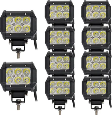 Immagine prodotto di Greenmigo 10X 18W LED 6000K DC 12V 24V luce di lavoro offroad proiettore riflettore lavoro luce ausiliaria per SUV UTV ATV IP67