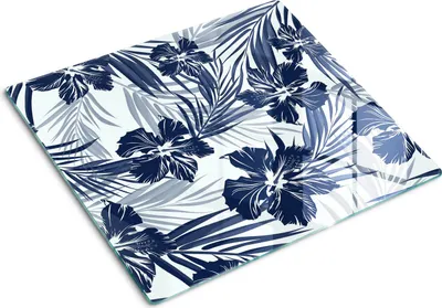 Obrázek produktu pro Kryt varné desky – Kryt na indukční desku – Ochranná skleněná deska – 60x52 cm – Skleněné ochranné desky na sporák –Tvrzené sklo –Tropické květiny