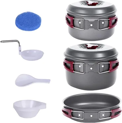 Produktbild von Camping Kochset 3,4 l, Aluminium, 3 Personen, für Camping