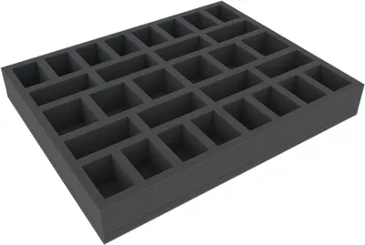 Produktbild von 45 mm Schaumstoffeinlage mit 30 Fächern für Miniaturen