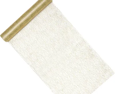 Zdjęcie produktu dla Siatka dekoracyjna Fibra złoty 0,36x9m