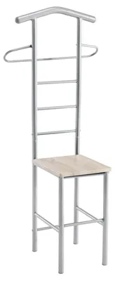 Produktbild von Herrendiener 2er-Set JIVO Kleiderständer Garderobenständer, Metall grau und MDF in Sonoma Eiche