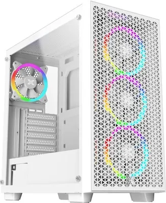 Produktbild von PC Gehäuse XIGMATEK Gaming G Pro Arctic (Weiß), Midi-Tower, E-ATX, 4x120mm A-RGB LED, Mesh Front, Tempered Glass, Grafikkarten bis 420mm