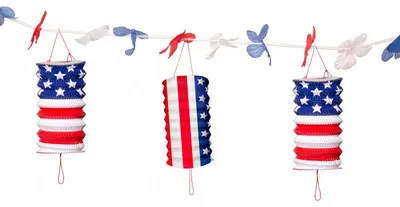 Produktbild von USA Super Bowl Party Laternengirlande 3,6 m