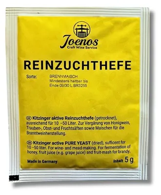 Produktbild von KITZINGER Joenos WEINHEFE Brennmaisch TROCKENHEFE -für 10-50l Wein