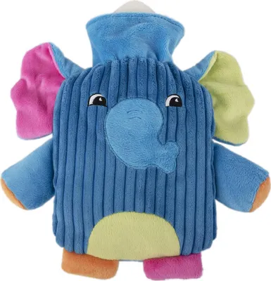 Produktbild von Wärmflasche mit Bezug Elefant 0,8 l Kinder Bettflasche Kuscheltier Kuscheliger