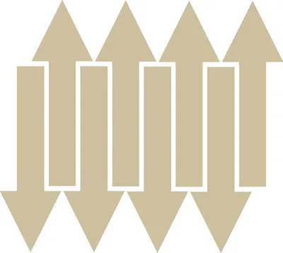 Obrázek produktu pro Samolepky se šipkami 30 x 10 cm, 8 kusů, béžové, lesklé samolepky