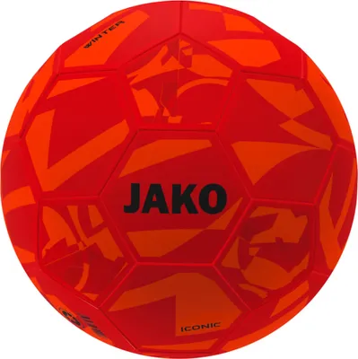 Image de JAKO Ballon d'hiver unisexe Iconic - 2381, Couleur:orange/rouge/noir, Taille:5