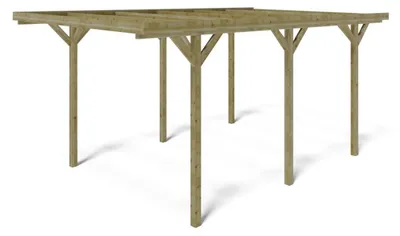 Immagine prodotto di Tettoia posto auto coperto in legno 3.04x5.12 m - 15.57 m2