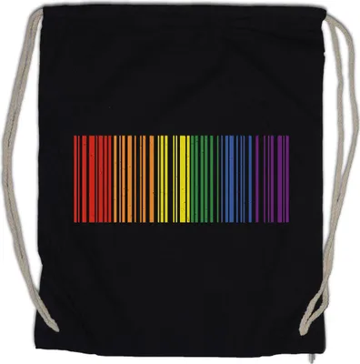 Produktbild von Urban Backwoods Rainbow Barcode, Turnbeutel, Farbe: Schwarz