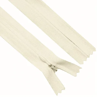 Productafbeelding van Onzichtbare ritsen 56 cm #3, Beige, 2-pack voor naaiprojecten