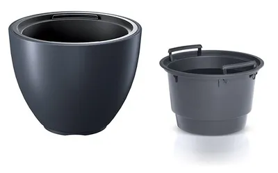 Produktbild von Blumentopf mit Einsatz HEOSE III anthrazit 39,5 cm