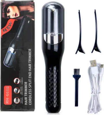 Produktbild von Split-Haarschneider, Haarspliss-Trimmer, Entferner, beschädigtes Haar, Reparatur, Haarpflege, Behandlung, wiederaufladbar, kabelloses Haarschneiden Schwarz