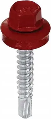 Imagen del producto de Tornillo para madera, 4,8 x 35 mm, 20 unidades, cabeza hexagonal, color rojo