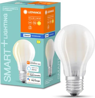 Produktbild von LEDVANCE SMART+ BT Classic Fillament, Intelligentes Leuchtmittel, Bluetooth, Weiß, E27, Warmweiß, 2700 K