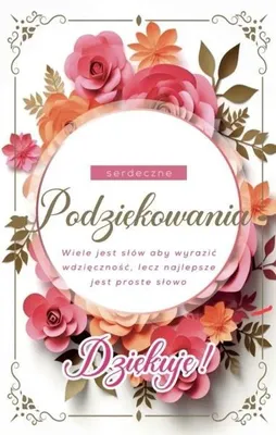 Zdjęcie produktu dla Karnet Podziękowania - YEKU