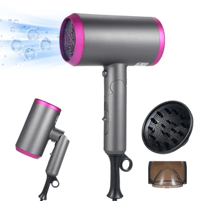 Obrázok produktu pre 1800 W fén s 2 rýchlosťami, rýchlo schnúci fén s difúzorom a koncentrátorom