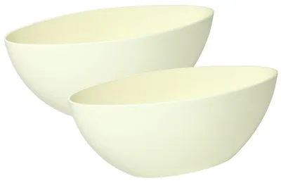Produktbild von MePla - 2 Stück - Kunststoff-Schale OVAL L38 creme