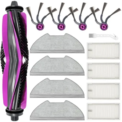 Image de Accessoires de remplacement pour aspirateur Eureka E20 Evo Plus : 1 brosse, 4 chiffons, 4 filtres, 1 brosse de nettoyage