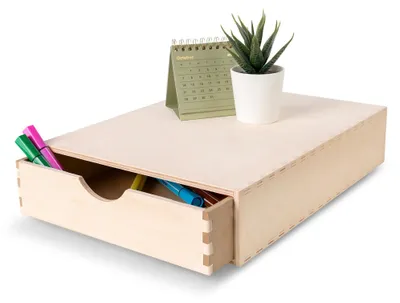 Productafbeelding van Creative Deco Mini Houten Kist van 1 lade, 33 x 25 x 7,8 cm