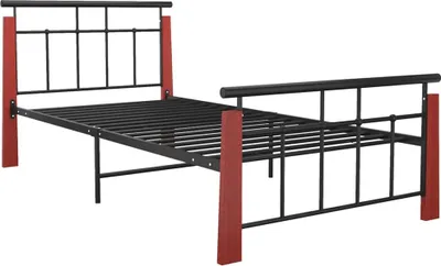 Obrázok produktu pre vidaXL Posteľný rošt z kovu a dubového masívu 90x200 cm