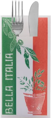Produktbild von Sovie HORECA Besteckserviette Bella Italia aus Linclass® Airlaid 40 x 40 cm, 1/8 Falz, 75 Stück