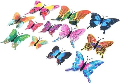 Produktbild von Wandsticker Set 24 Stück Schmetterling Dekoration
