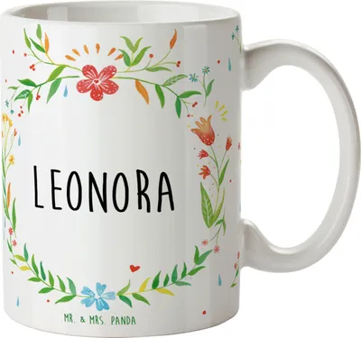 Produktbild von Mr. & Mrs. Panda Kaffeetasse Leonora - Geschenk, Becher, schöne tasse, Pott, Kaffeebecher