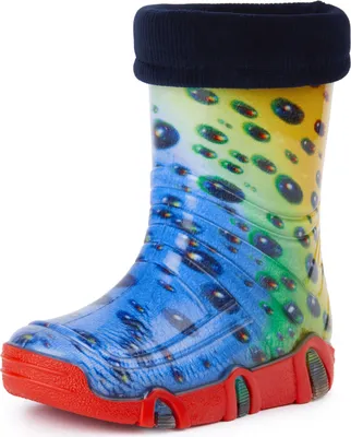 Produktbild von Ladeheid Kinder Mädchen Jungen Gummistiefel gefüttert Swk 08 (Mehrfarbig Wasser, 21/22 EU)