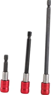 Zdjęcie produktu dla 60/100/150mm 6.35mm Uchwyt do końcówek wkrętakowych z trzpieniem sześciokątnym (czerwony)