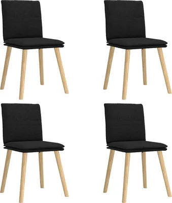 Immagine prodotto di vidaXL Sedie da pranzo 4 pezzi in tessuto nero