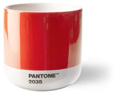 Imagen del producto de Taza térmica de porcelana, sin asa, color rojo, modelo 2035C
