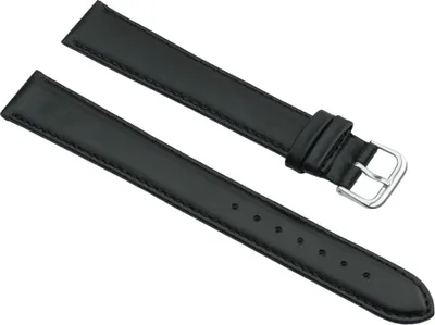 Produktbild von Uhrenarmband XXL Überlänge Leder gepolstert schwarz 25784S, Stegbreite:20mm