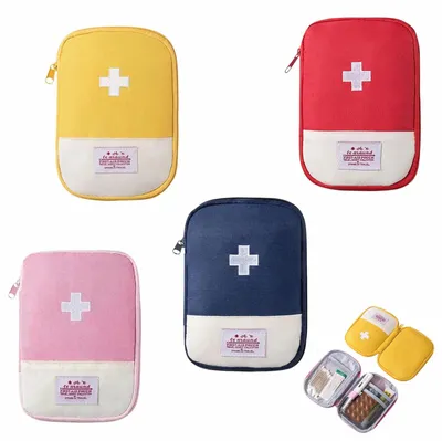 Mini-Erste-Hilfe-Tasche, 4 Stück, Oxford-Stoff, 18x13 cm, 4 Farben