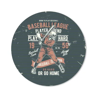 Produktbild von MuchoWow® Mauspad Mousepad Jahrgang - Skelett - Baseball 20x20 cm - Mousepads - Maus Mat - Pad - Mausunterlage - Schreibtischmatte