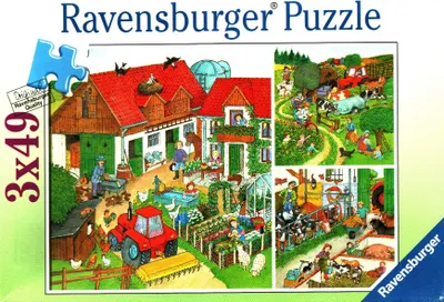Produktbild von Bauernhofleben, 3 x 49 Teile Puzzle