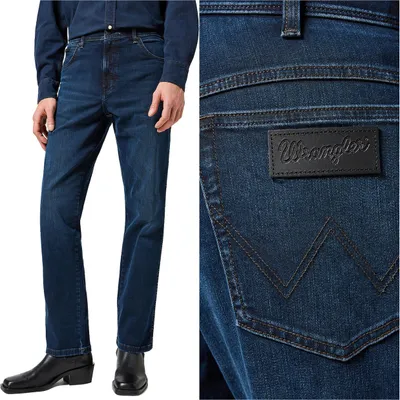 Obrázek produktu pro WRANGLER, pánské džíny, rovný střih, TEXAS, W31 L32, modré, džíny, baggy jeans, buggy