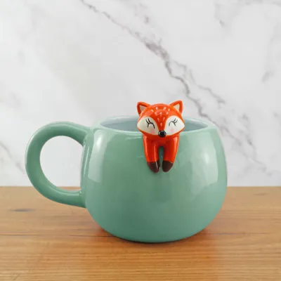 Obrázek produktu pro Winkee - Pet Friends Coffee Mug Fox I Roztomilý hrnek na kávu a čaj ve velkém provedení I Roztomilý hrnek na kávu I Velký hrnek cca 350 ml