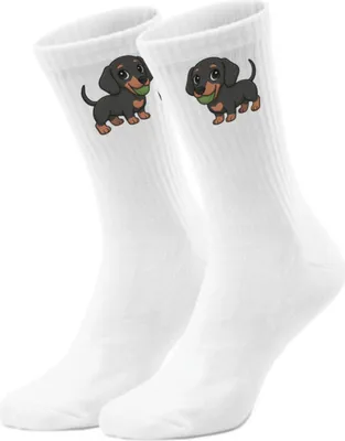 Produktbild von epicsocks Dackelfreude Spielender Ball Socken in 37-41 im Paar