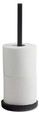 Produktbild von Freistehender Toilettenpapierhalter für bis zu 3 Rollen, Metall, Schwarz
