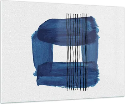 Produktbild von Bilder auf glas - Einteilig - Abstraktion Aquarell Blau - 100x70cm - Glasbilder - Wandbilder - Bilder - Wanddekoration aus Glas - Glas Bilder - Wandbild auf Glas - GAA100x70-4223